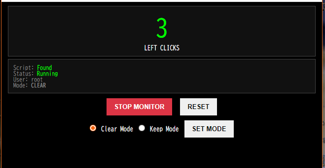 ワイヤレスマウスで色々な事象の回数を計測